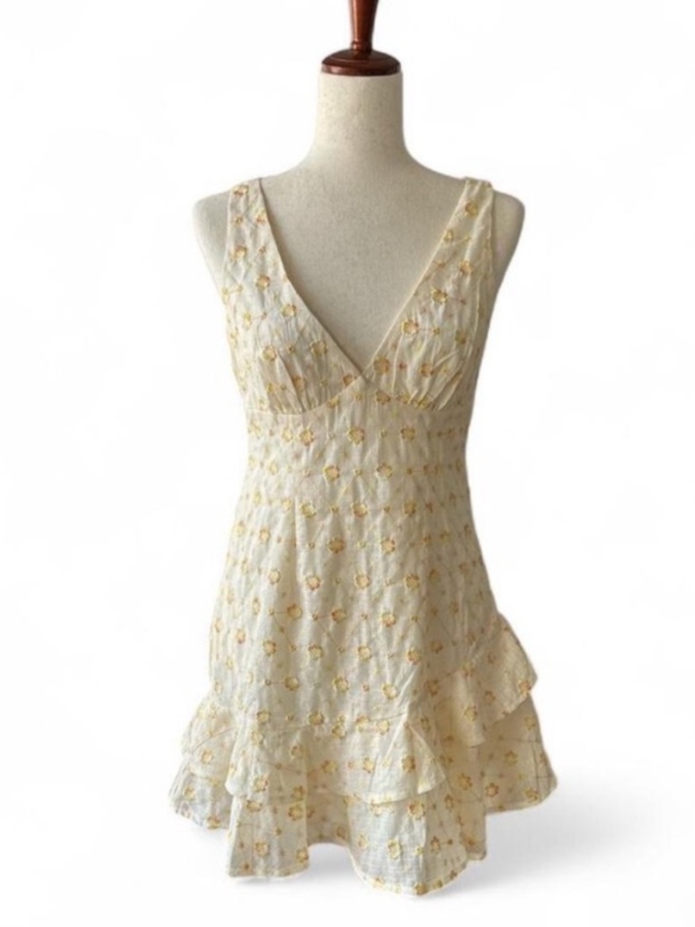 HELLO MOLLY GOLDEN SERENITY MINI DRESS YELLOW